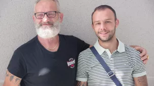 Tino Ory (à droite) et Karel Yvon (Pdt du Boxing Club Angers Saint-Aubin) © RCF Anjou