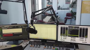 Dans les studios de RCF en Berry, avec Lucie Ferrare ! © RCF - Valérie Vaissière.