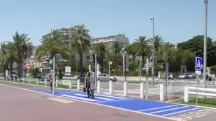 Futurs aménagements de la piste cyclable sur la Promenade des Anglais à Nice - Photo : ville de Nice. 