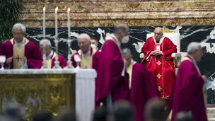 Le pape François célèbre une messe pour les évêques et les cardinaux décédés au cours de l'année écoulée, Vatican, le 04/11/2021 ©Pierpaolo Scavuzzo / Hans Lucas