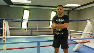 José Gregorio dans son club de l'Ambazac Savate Boxe Française © Gabriel Laprade