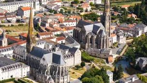 Vue aérienne de Saint Laurent sur Sèvre