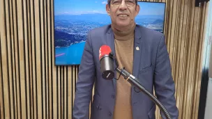 Le maire François Astorg, dans nos studios en janvier 2022. ©RCF Haute-Savoie