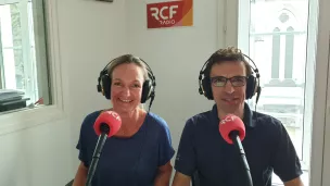 Juliette et Nicolas Delahais dans nos studios.