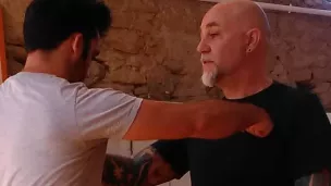 Le Systema, avec à droite Manu Martin, fondateur de ce club et instructeur.