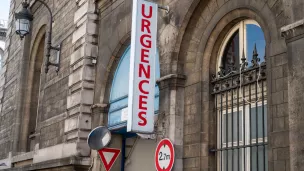 Entrée des urgences de l'hôpital Hôtel-Dieu à Paris, le 12/09/2022 ©Riccardo Milani / Hans Lucas