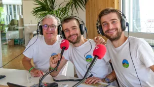 de gauche à droite : Thierry, Victor et Wandrille Gosset - © RCF Lyon