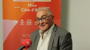 Auguste Verola dans le studio de Nice - Photo RCF