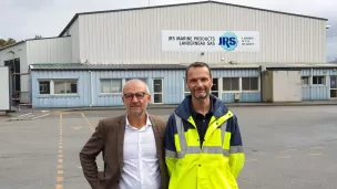 Laurent Ouvrard et Arnaud Delafon devant JRS Marine Products à Landerneau @ Christophe Pluchon, RCF 2022