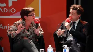 Sivlia Camara-Tombini et Christophe Béchu au débat de 1er tour des municipales 2020