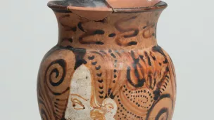 Vase olpé étrusque, IVe siècle av JC. © Musée George Sand.