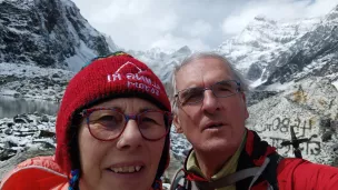 isabelle et alain Castan a 4680m au col de Tso Rolpa 