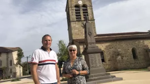 Cédric Dauduit, conseiller départemental, et la maire Elisabeth Brussat