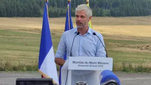 Laurent Wauquiez, président de Région, dimanche 28 août aux Estables (43)