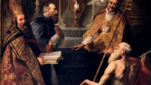 © Trésor de la cathédrale de Liège - Érasme Quellin - Détail: Dispute du saint sacrement, 