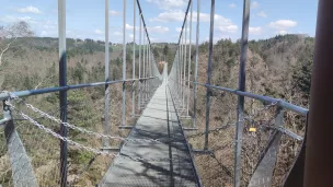 La passerelle a déjà attiré trois fois plus de visiteurs en 6 mois qu'espéré par les élus sur un an. ©Cédric Bonnefoy