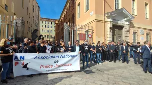 Manifestation contre la réforme de la police judiciaire - Tribunal de Nice - RCF Nice Côte d'Azur 