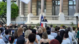 Christian Estrosi lors du 14 juillet 2021, s'adressant aux familles des victimes - Archives RCF