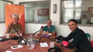 Roger Simonet, François Delorme et Jean-Marc Razafindrazary