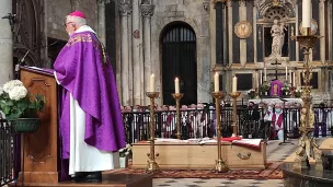 Messe de funérailles de Mgr Orchampt en le cathédrale St Maurice d'Angers en 2021 © RCF Anjou