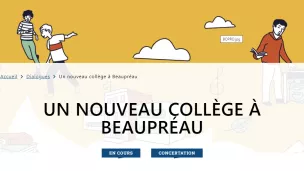 Quel collège public pour Beaupréau ? -  Capture d'écran du site du Département de Maine-et-Loire