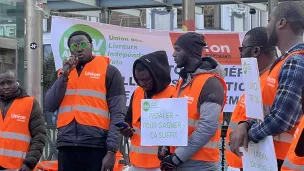 Manifestation des livreurs à domicile à Angers - © CFDT de Maine-et-Loire