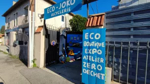 Recyclerie de Joko Peltier à Antibes - Photo : RCF Nice Côte d'Azur 