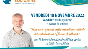 L’ancien délégué général du CCFD-Terre Solidaire, Bernard Pinaud