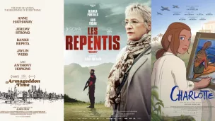 Affiches des films :  "Armageddon Time", "Les repentis" et "Charlotte"