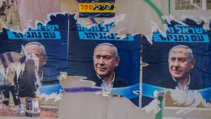 Des affiches de Benjamin Netanyahou © Joanna Marchi / Hans Lucas. 