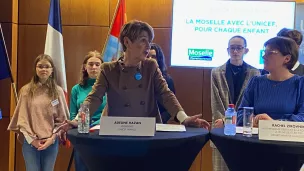 Adeline HAZAN présidente d'Unicef France et Rachel ZIROVNIK vice présidente à la jeunesse du Département 