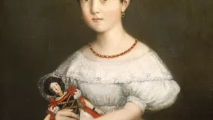 L'Enfant et la Poupée, portrait de Laure Stéphanie Pierrugues peint par Théodore Chassériau (1836) - Huile sur toile, 79,5 x 57 cm, Coll. privée. ©Wikimediacommons