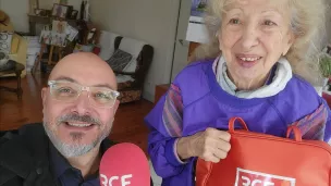 Notre auditrice Suzanne Nallet et Jean-Marie Portero, directeur de RCF Drôme et Ardèche ©RCF