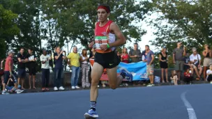 Kevin Guérin au marathon d'Amsterdam en 2021