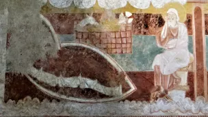 Détail de fresque en l'église St Aignan de Brinay. © Wikipedia.