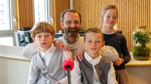 Grégory Soodts et ses enfants - © RCF Lyon