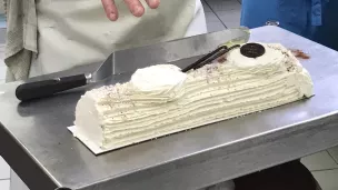 Bûche pomme confite vanillée