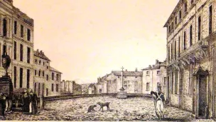 Place de la Canourgue au début du XIXe siècle