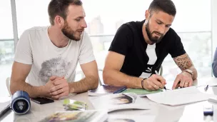 Joël Thibault (à gauche), Olivier Giroud - © DR Joël Thibault