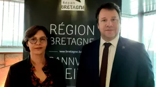 (de gauche à droite) Laurence Fortin et Loig Chesnais-Girard, vice-présidente et président du Conseil régional de Bretagne. (c) RCF