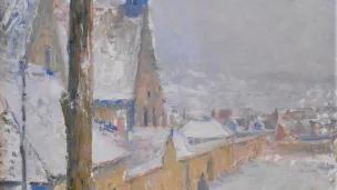 Chapelle Saint-Roch sous la neige III, de Léon Delachaux © Musée Saint-Vic. 