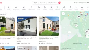 Varrains point à la 1ère place des communes rurales ayant la plus fortes progression de taxe de séjour concernant les AirBnb entre 2021 et 2022 - Capture d'écran AirBnb