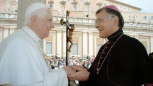 Benoît XVI et Mgr Roland visite ad limina 2012