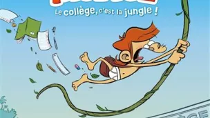 Couverture album Jean Mowgli, le collège c'est la jungle par Giovanni Jouzeau