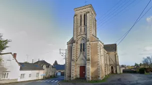 L'église de La Ferrière-de-Flée en Maine-et-Loire menacée de destruction - Capture d'écran Google Maps