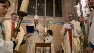 Mgr Feillet a célébré une messe anniversaire du baptême de Ste Thérèse en la basilique @FB