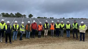 visite de chantier parc photovoltaïque de Palaja