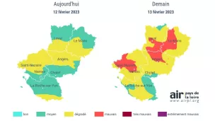 La qualité de l'air s'est dégradée depuis plusieurs jours en Pays de la Loire - © Twitter AIr PDL