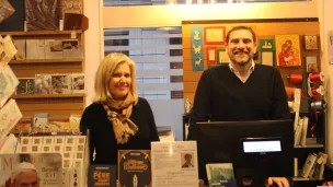 Guy et Mariella Poujol de la Librairie La Procure Nice Vernier - Photo RCF