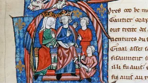 Henri II et Aliénor d'Aquitaine. Lettrine du Lancelot-Graal, vers 1301-140 ©Wikimédia commons